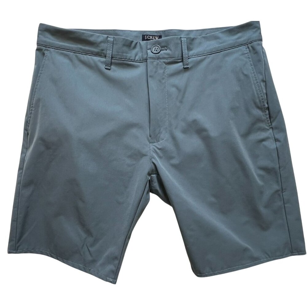 J.Crew Men's Flex Slim Shorts Flat Front Lightweight Size 30 Slate Blue